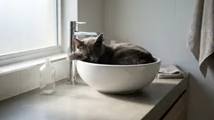 Varför katter gillar att sova i badkaret: 5 skäl och 3 varningssignaler