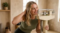 En övning för viktminskning av hela kroppen: utan hopp, utan löpning. Görs stående på plats.